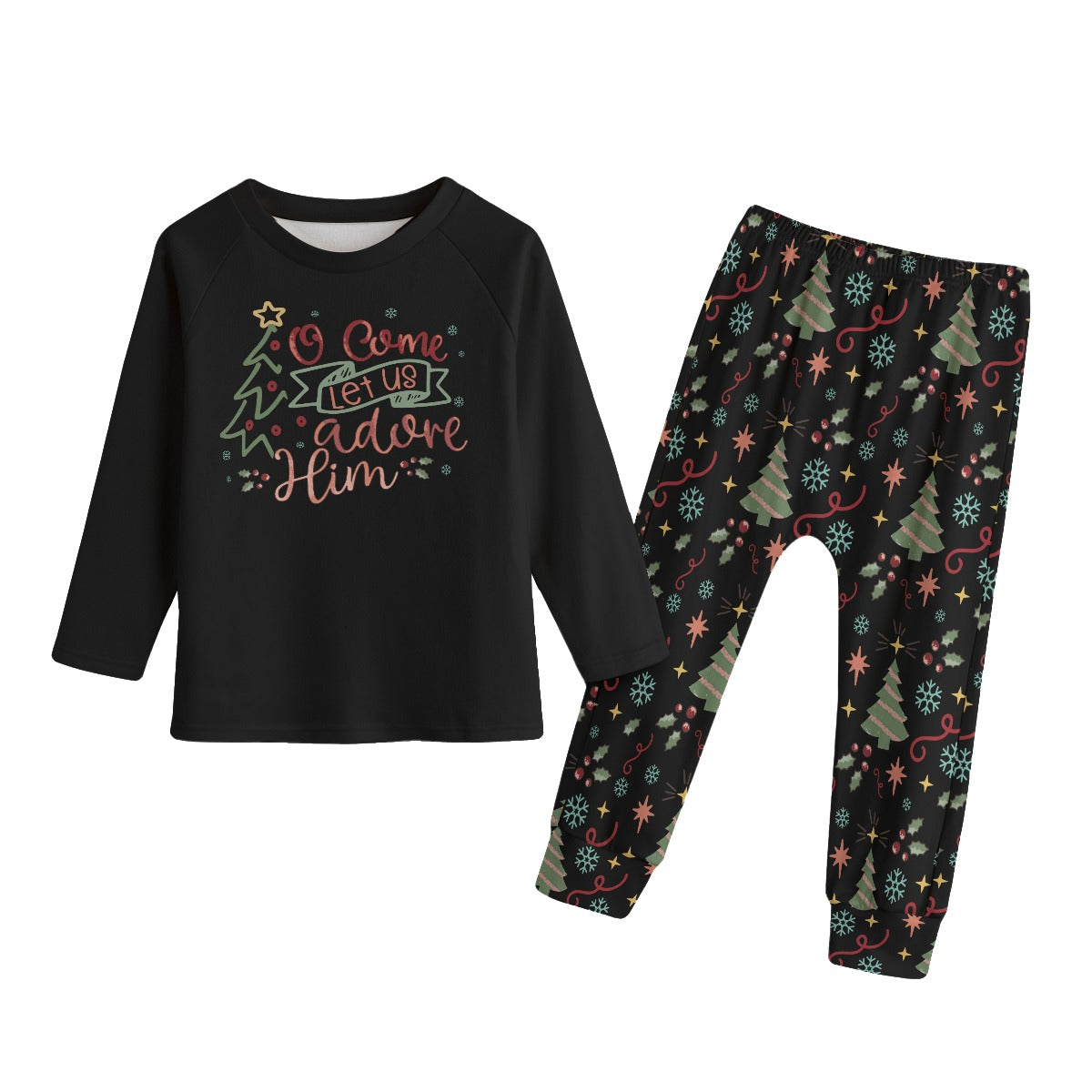 Matching Family Christmas Pajamas, Christian Christmas Pajamas, Oh Come Let Us Adore Him Pajamas, Jesus Christmas Pajamas