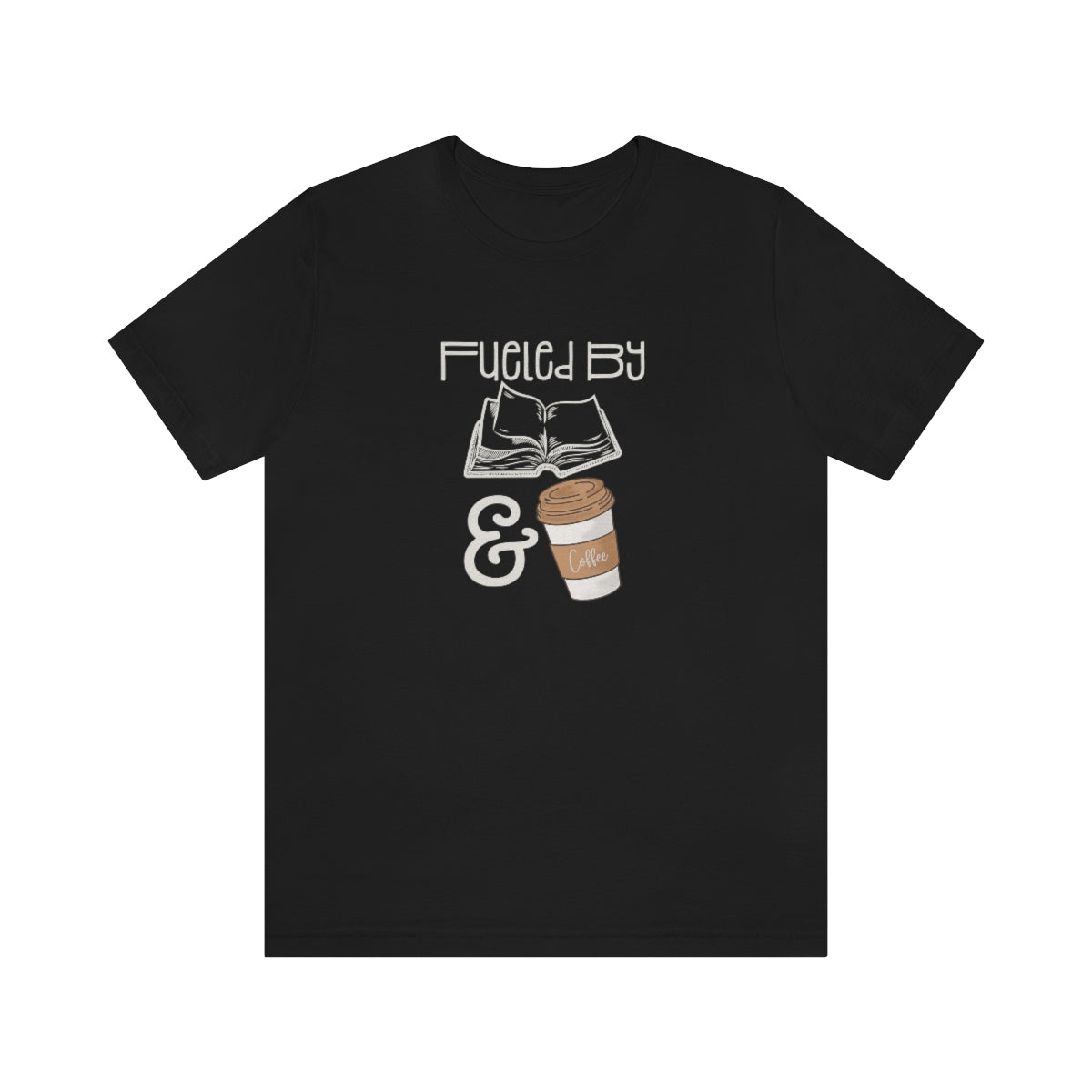Fueled by Books and Coffee Tshirt, Book Lover Gift Women, Tshirt for Women, Gift for Book Lovers, Sweaters for Women, Reading