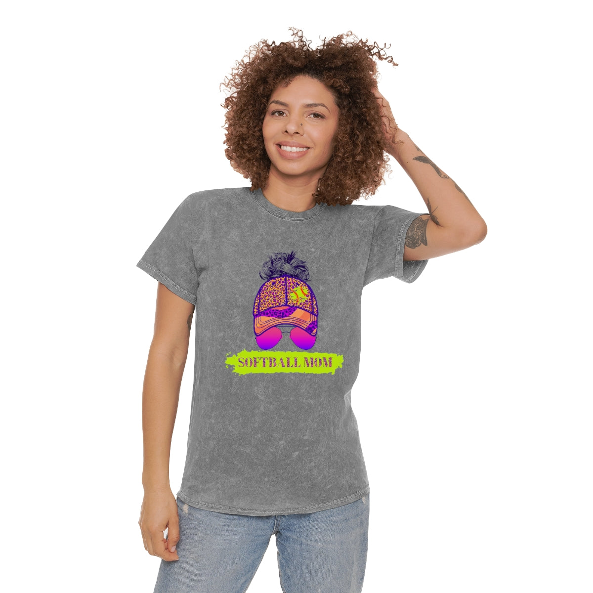 Color Pop Softball Mom Shirt | Softball tees | Women's softball Shirt | Cute softball shirts | Baseball Hat and Sunglasses | Team gifts