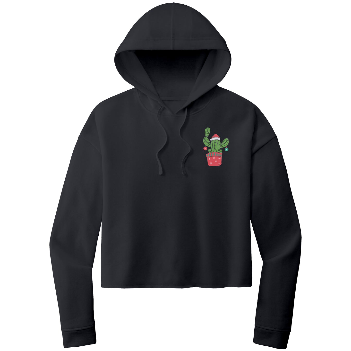 Christmas Cactus Cropped Hoodie Sweatshirt, Plant Mom Shirt, Cactus Lovers Shirt