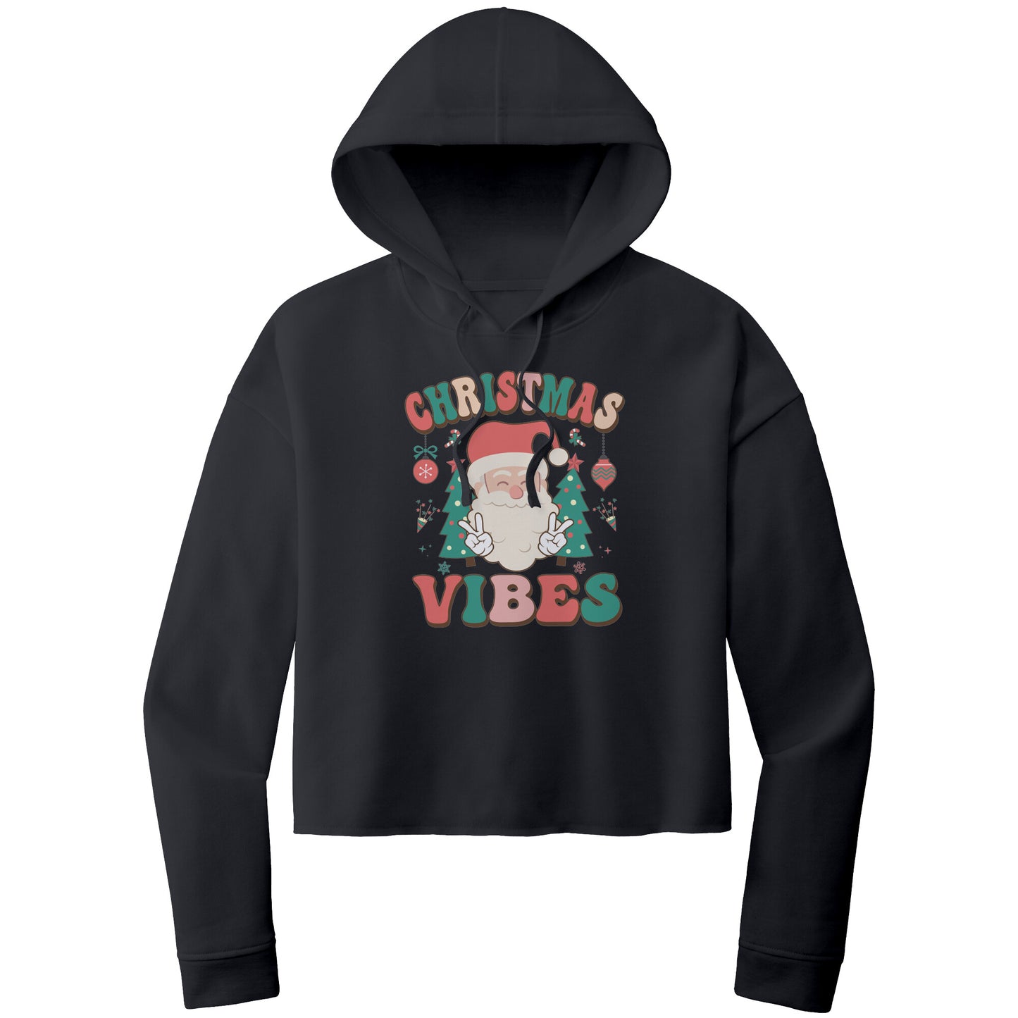 Christmas Crop Hoodie, Christmas Cropped Sweatshirt, Christmas Vibes, Christmas Cropped Hoodie, Hippie Santa Hoodie
