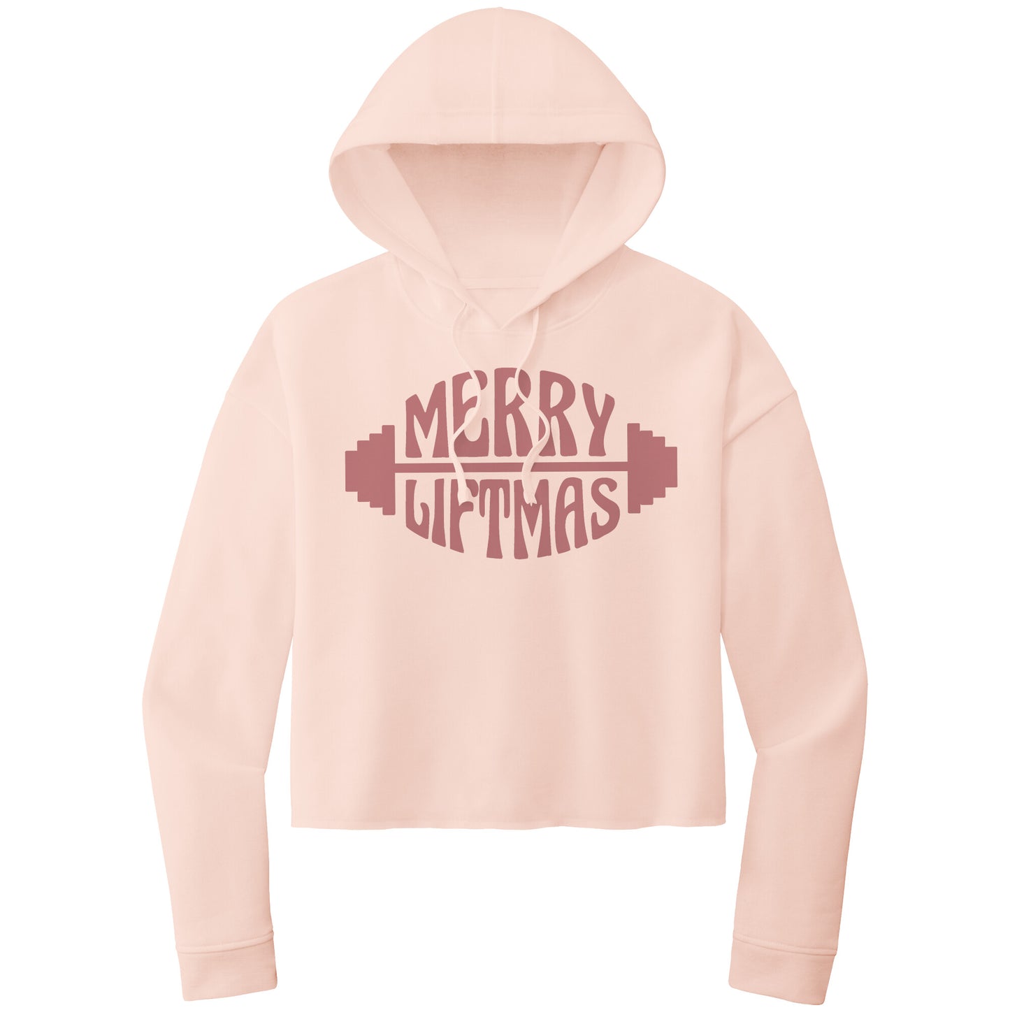 Christmas Crop Hoodie, Christmas Cropped Sweatshirt, Merry Liftmas Christmas Cropped Hoodie