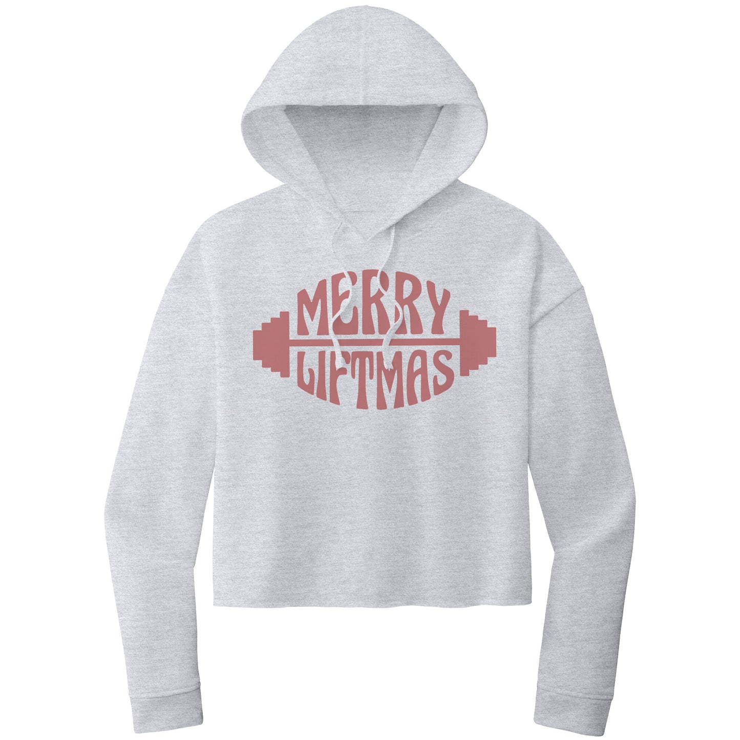 Christmas Crop Hoodie, Christmas Cropped Sweatshirt, Merry Liftmas Christmas Cropped Hoodie