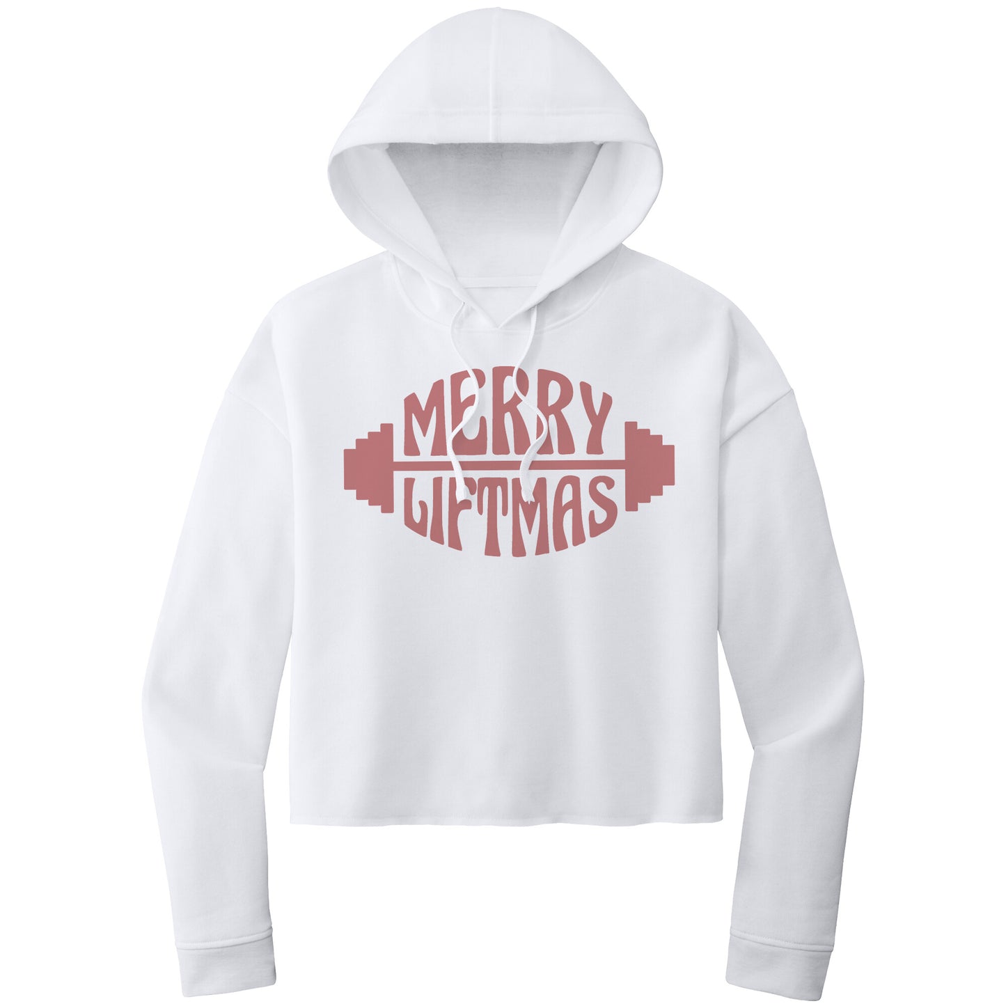 Christmas Crop Hoodie, Christmas Cropped Sweatshirt, Merry Liftmas Christmas Cropped Hoodie