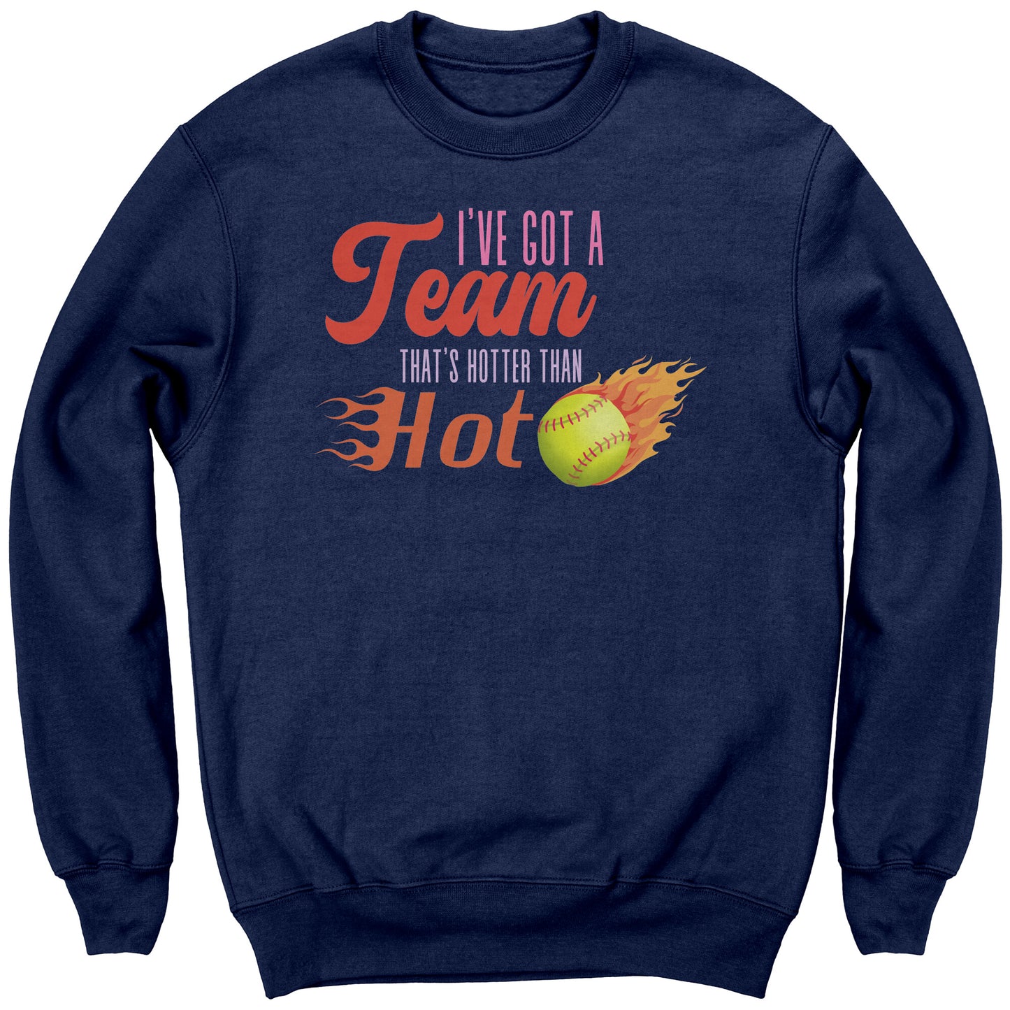 Team That's Hotter Than Hot Kids Softball Sweatshirt | Softball Sweatshirt | Youth Softball Shirt | Cute softball shirts | Youth Softball Sweatshirt
