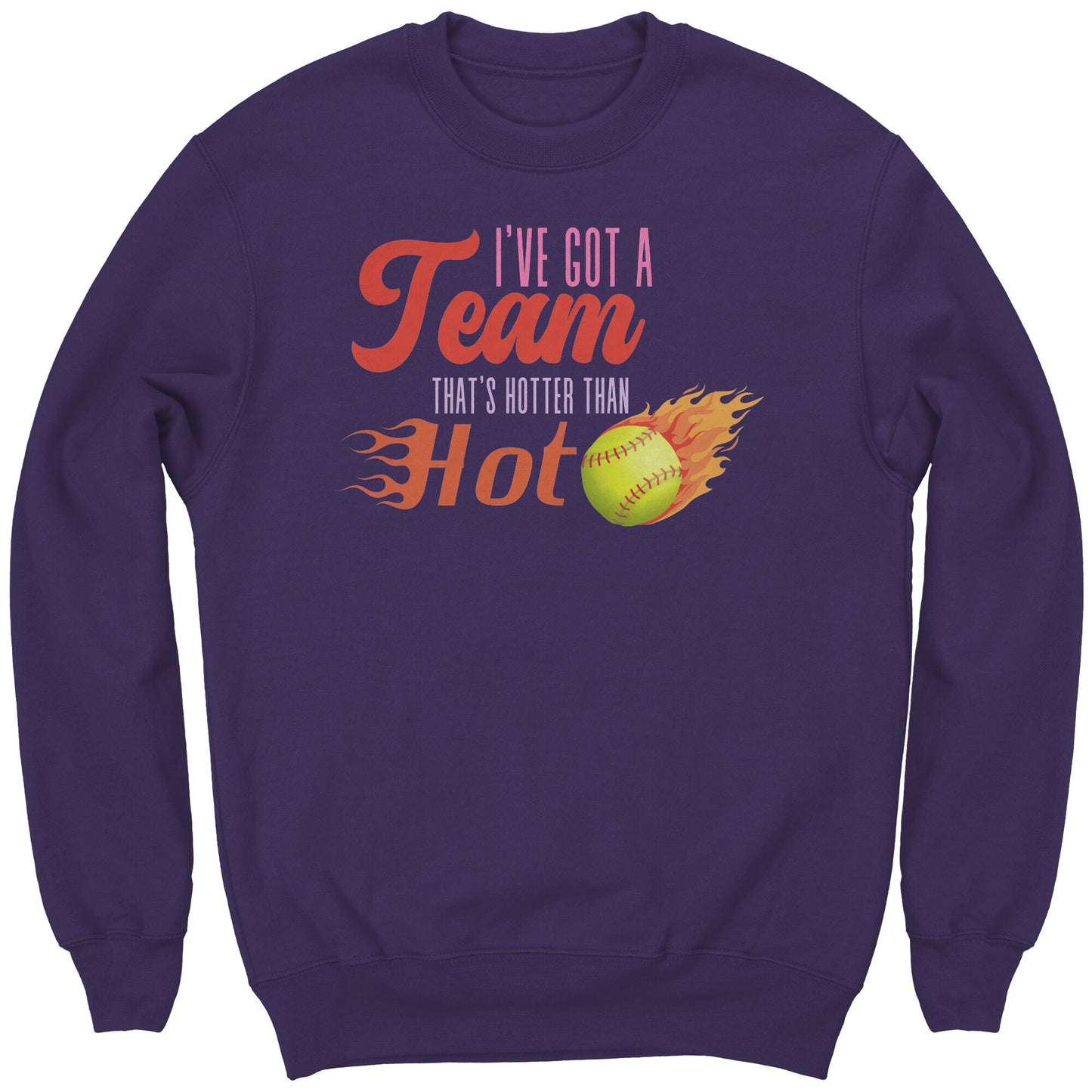 Team That's Hotter Than Hot Kids Softball Sweatshirt | Softball Sweatshirt | Youth Softball Shirt | Cute softball shirts | Youth Softball Sweatshirt