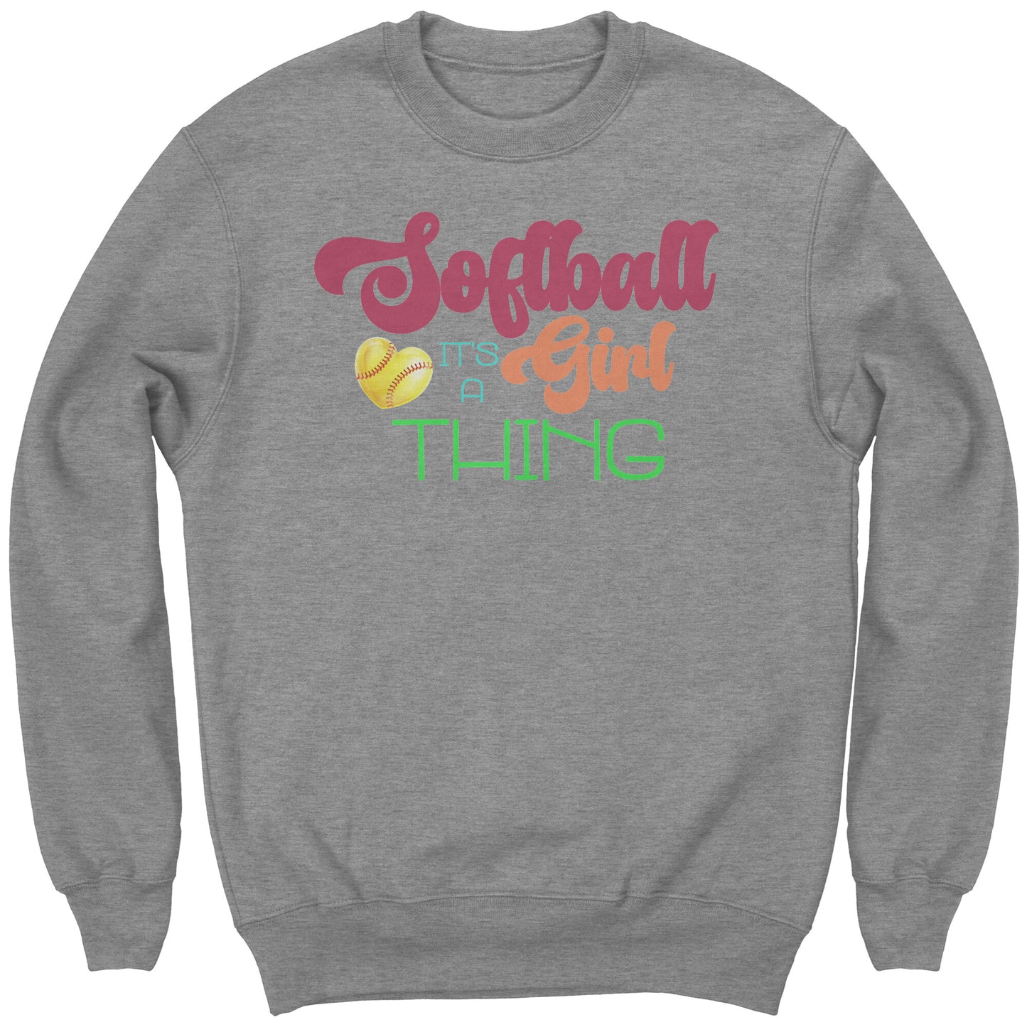 Youth Softball Sweatshirt, It's a Girl Thing Softball Sweatshirt, Girls Softball Shirt, Softball Gifts