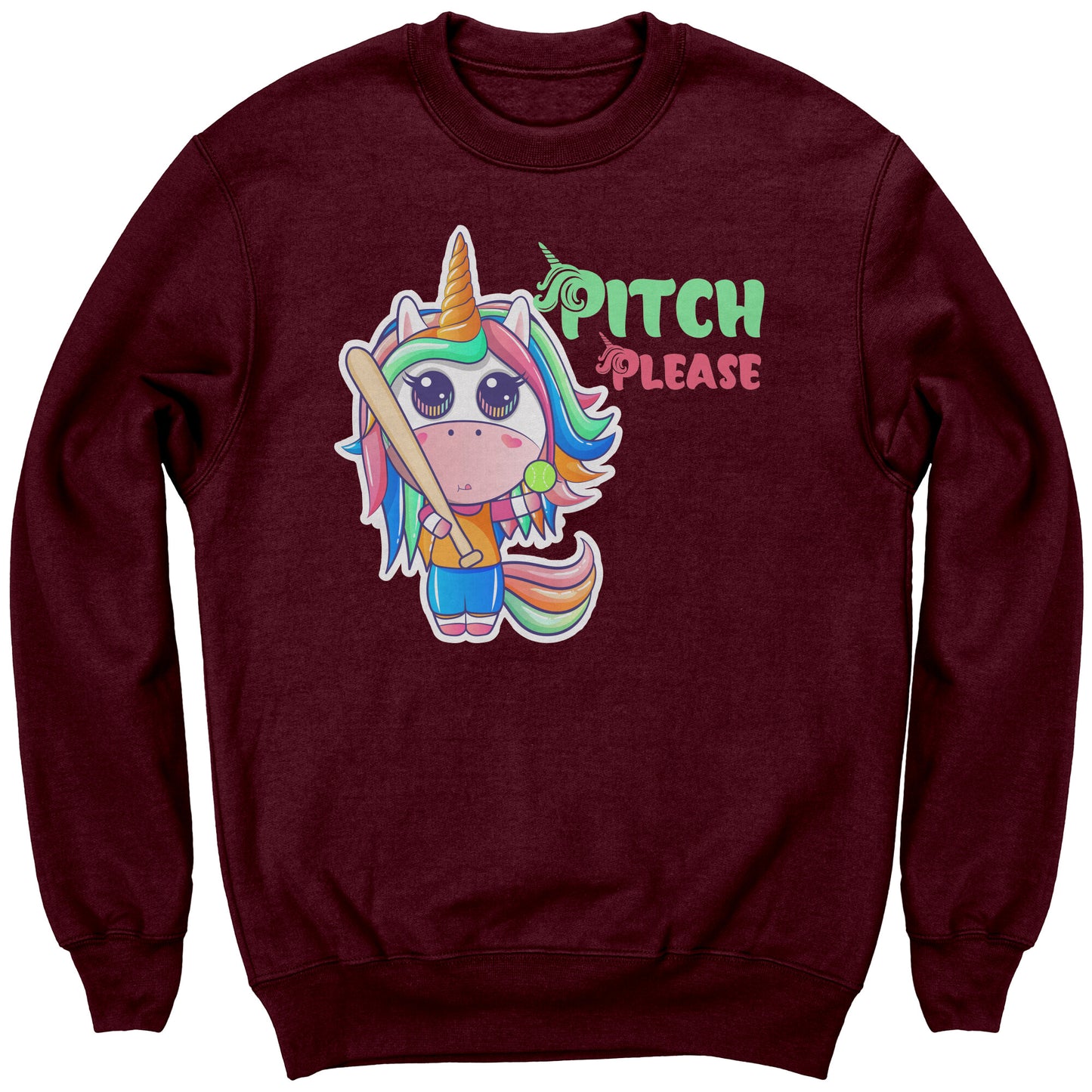 Youth Softball Sweatshirt, Unicorn Softball Sweatshirt, Girls Softball Shirt, Softball Gifts