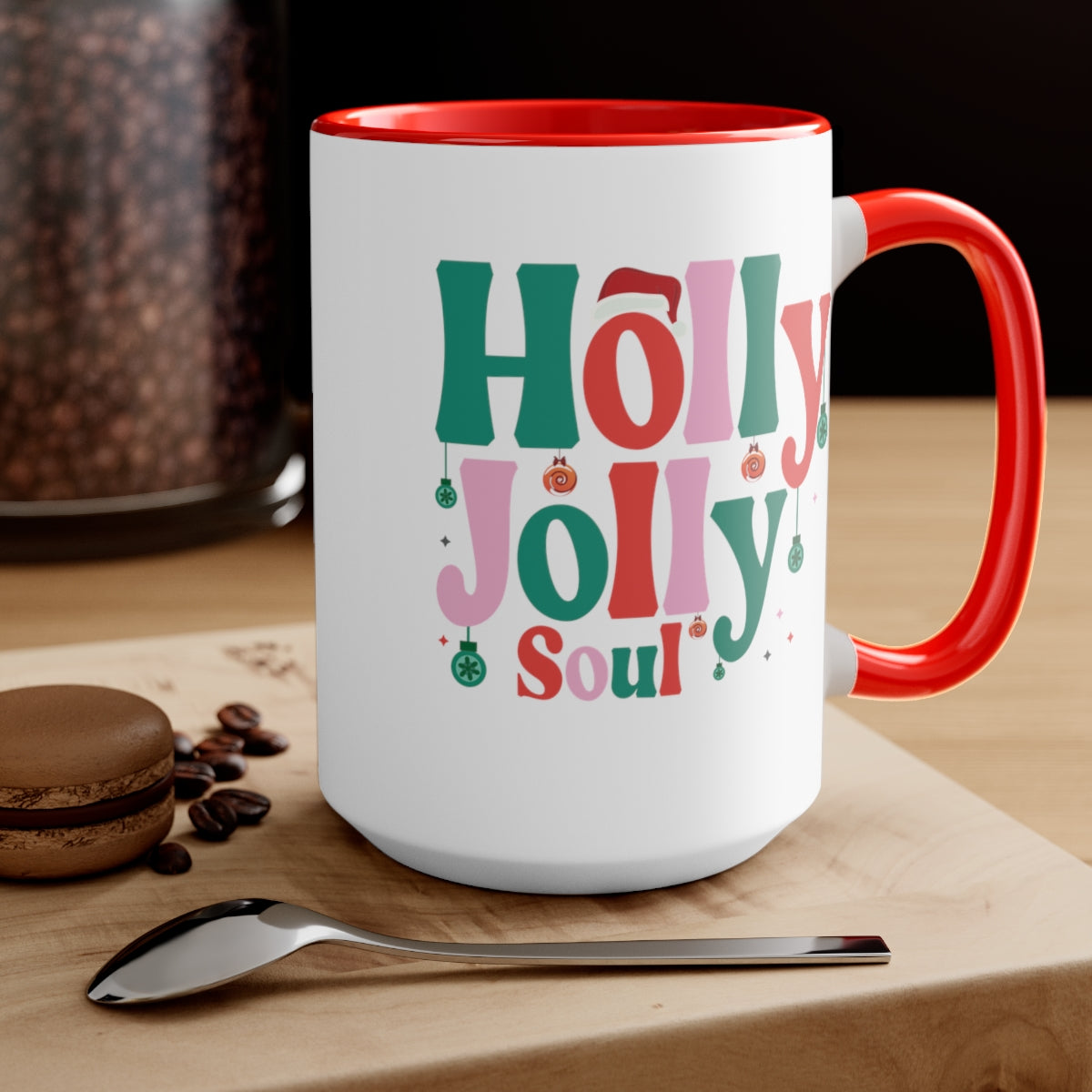 Merry Christmas Holly Coffee Mug