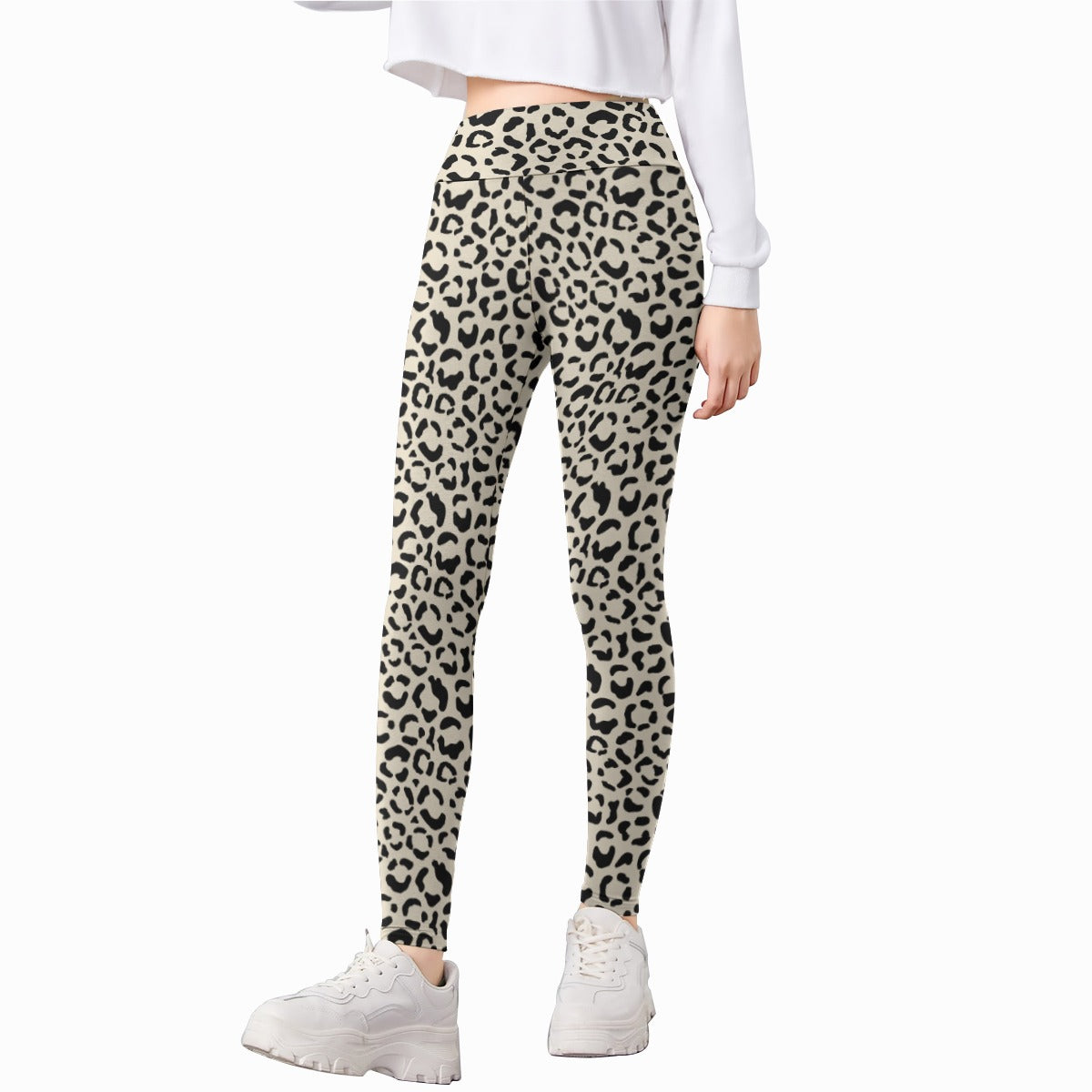 Leopard Print Girls' Athletic Hoodie Set