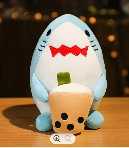 Boba Shark Soft Plushie, Shark Soft Plushie - 8inch Plushie