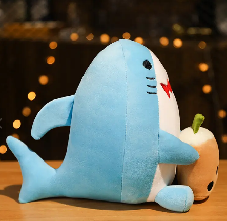 Boba Shark Soft Plushie, Shark Soft Plushie - 8inch Plushie