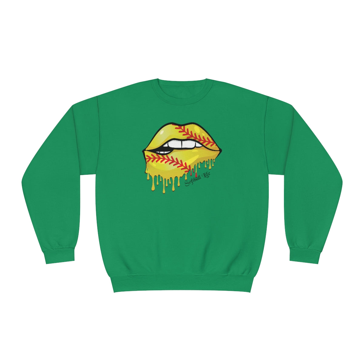 Softball Lips Softball Mom Sweatshirt | Softball tees | Women's softball Shirt | Cute softball shirts | Dripping Lips | Team gifts