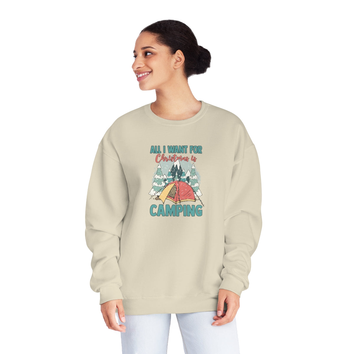 All I want for Christmas is Camping - NuBlend® Fleece Sweatshirt - Sizes S - 3XL