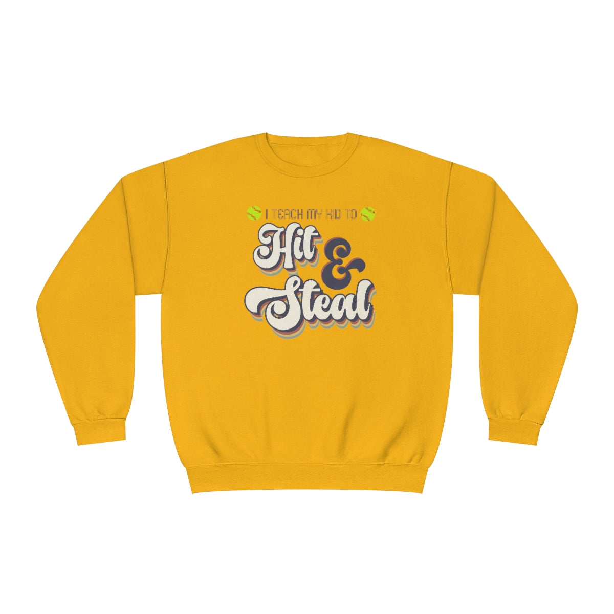 Hit and Steal Softball Mom Sweatshirt | Softball tees | Women's softball Shirt | Cute softball shirts | Hit and Steal | Team gifts