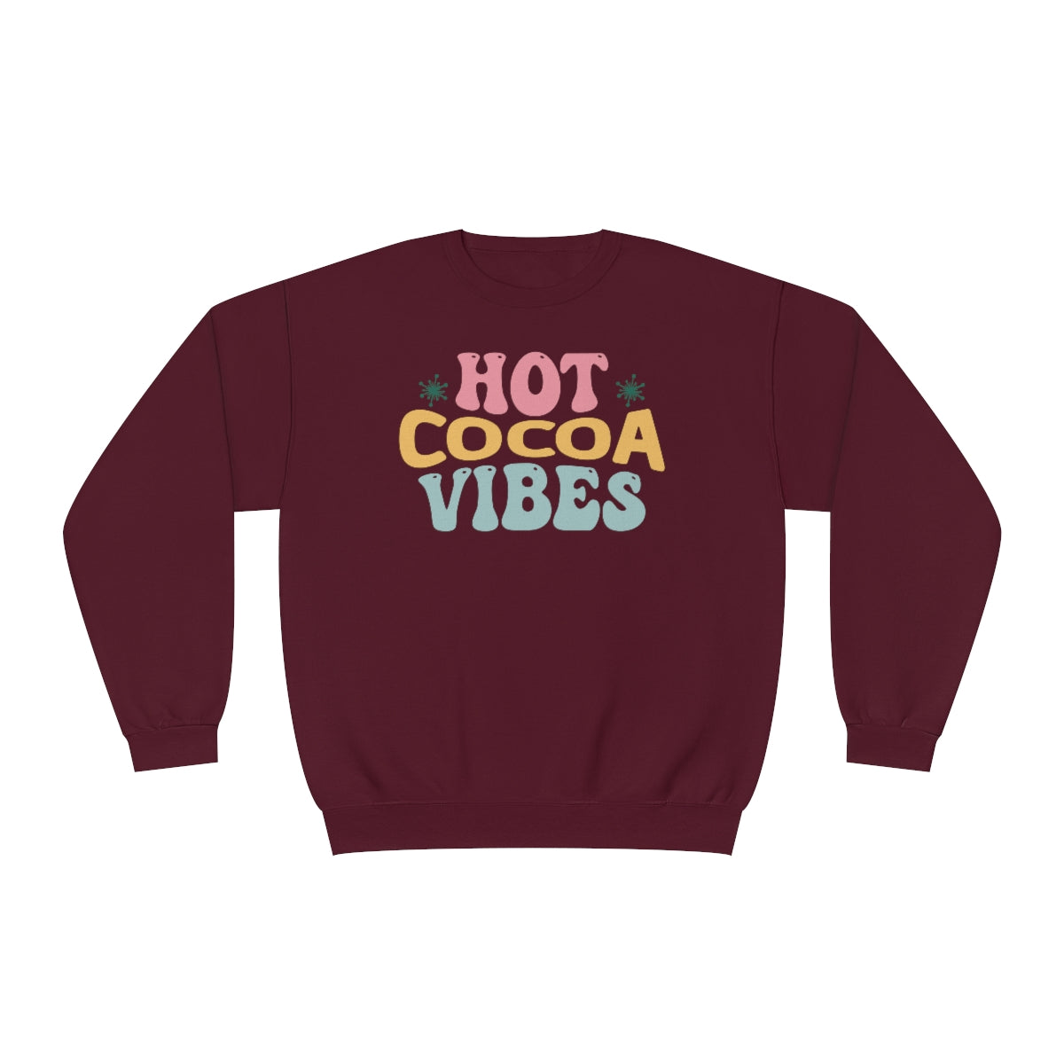 Hot Cocoa Vibes Hippie Christmas Sweatshirt, Christmas Shirts for Women, Shirts for Christmas