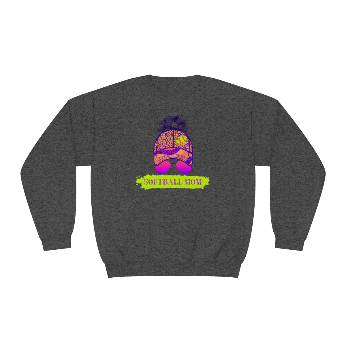 Color Pop Softball Mom Sweatshirt | Softball tees | Women's softball Shirt | Cute softball shirts | Baseball Hat and Sunglasses | Team gifts