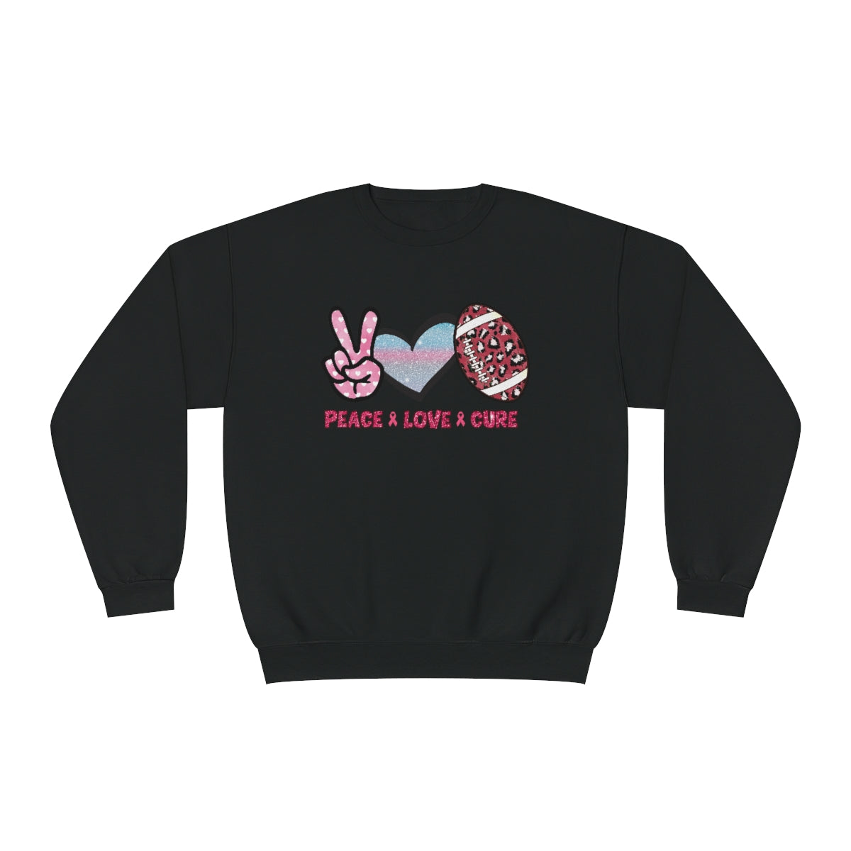 Breast Cancer Sweatshirt | Pink Ribbon Sweatshirt | Breast Cancer Awareness Sweatshirt | Football Sweatshirt | Fundraiser Crewneck