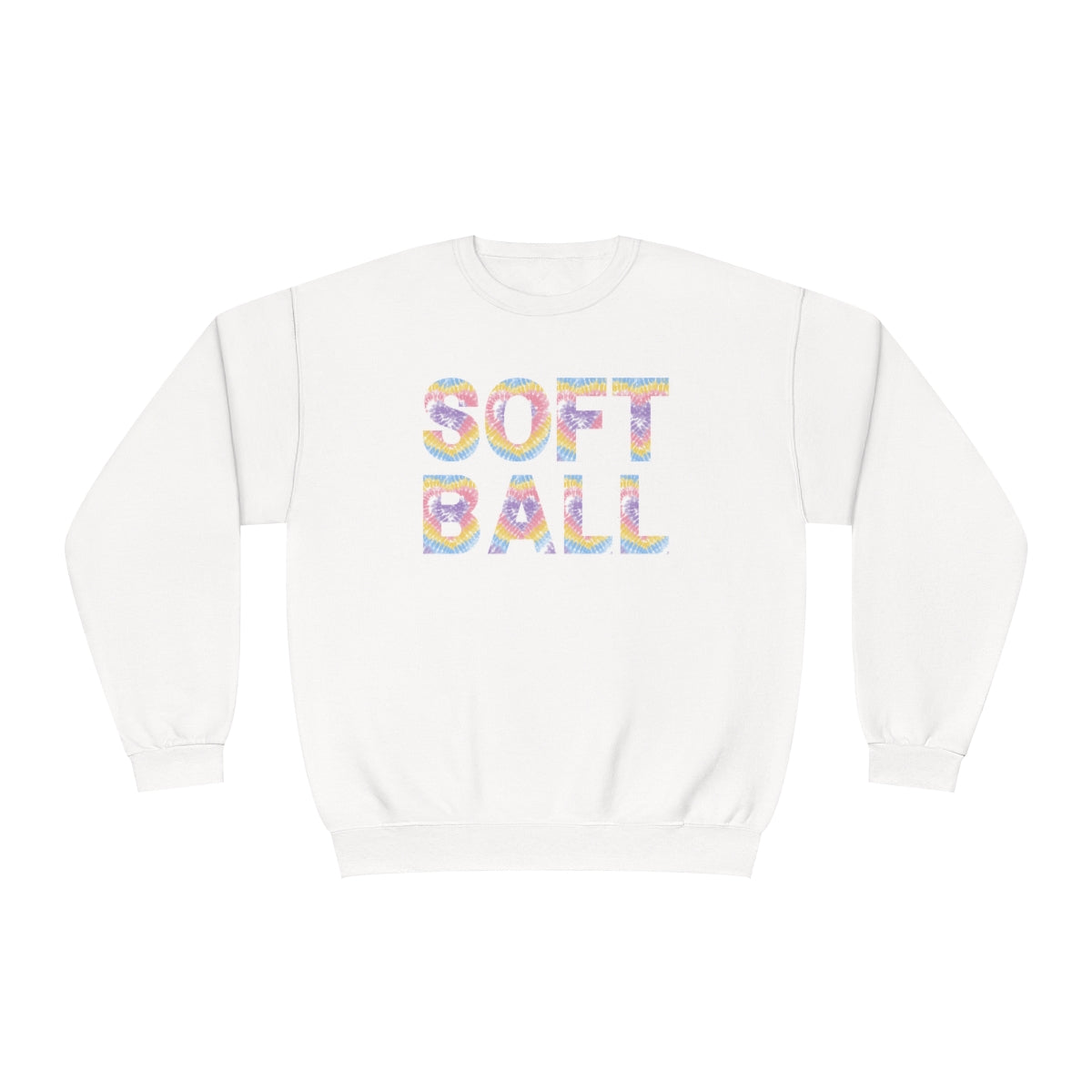 Softball Sweatshirt, Pastel Tie Dye Softball Shirt, Softball Mom Shirt, Softball Vibes, Women's Sweatshirt, Softball Game Sweatshirt