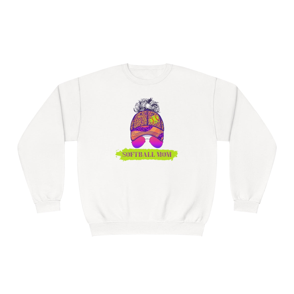 Color Pop Softball Mom Sweatshirt | Softball tees | Women's softball Shirt | Cute softball shirts | Baseball Hat and Sunglasses | Team gifts