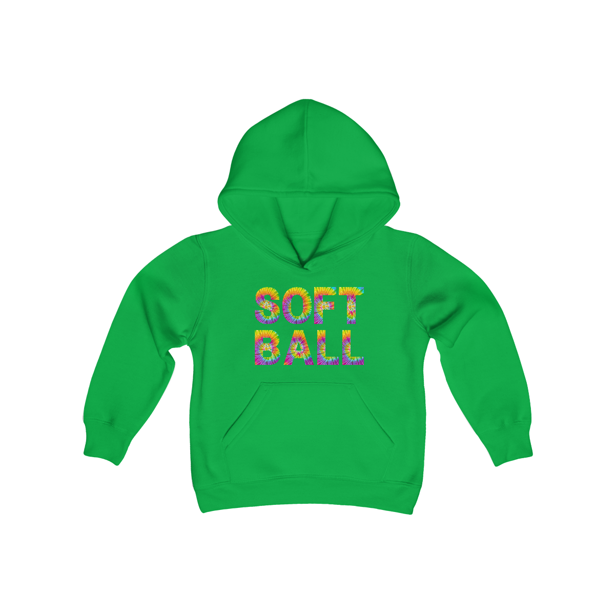 Youth Softball Hoodie, Softball Sweatshirt for Youth, Tie Dye Softball Shirt, Girls Softball Shirt, Softball Gifts