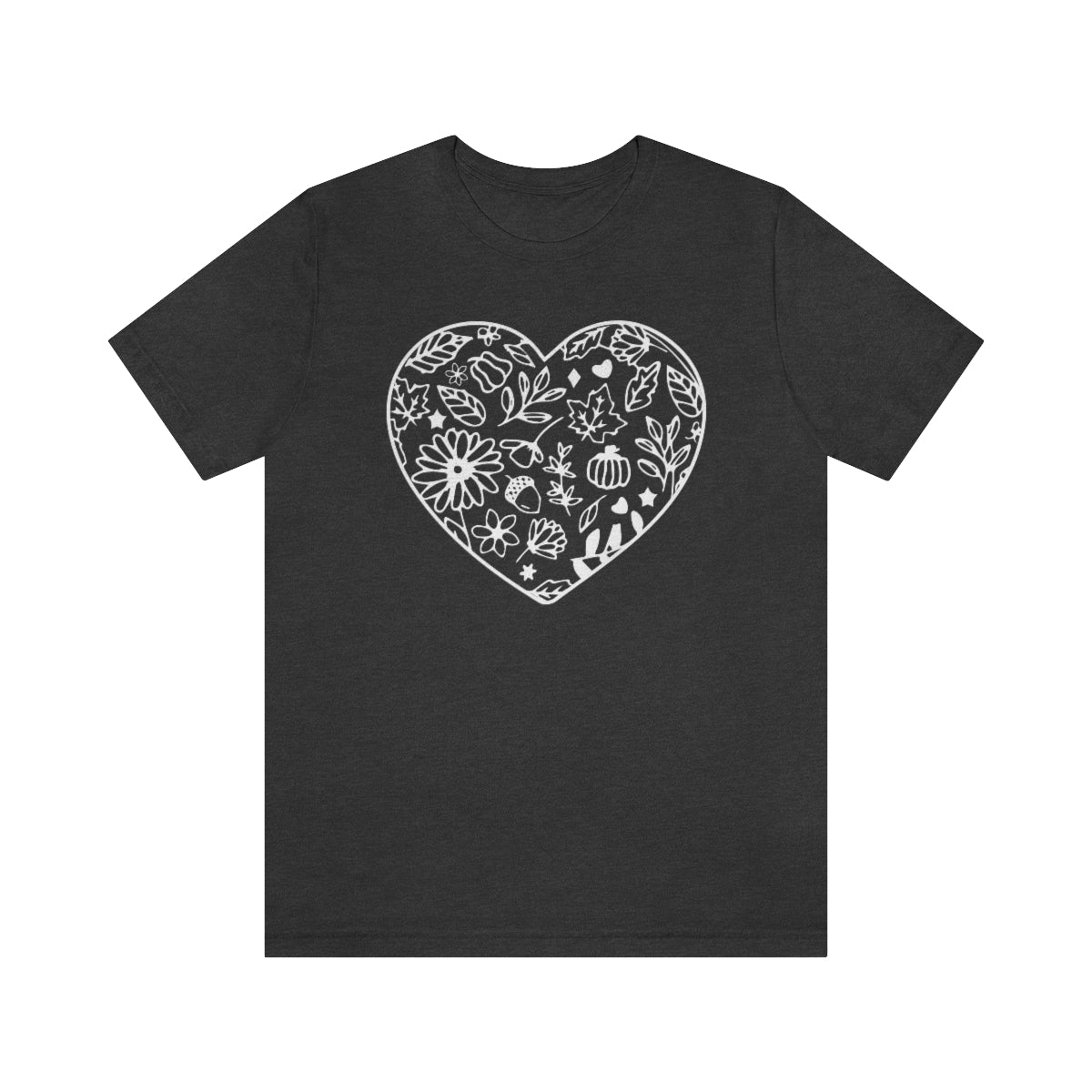 Women's Fall Heart Shirt - Bella + Canvas T Shirt - Sizes S - 3XL