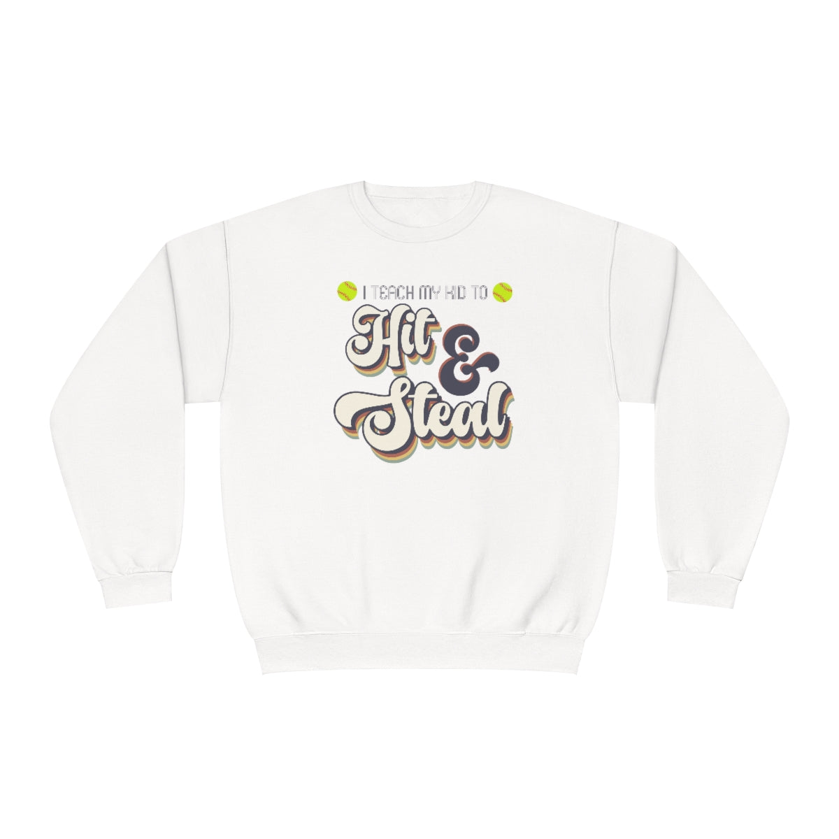 Hit and Steal Softball Mom Sweatshirt | Softball tees | Women's softball Shirt | Cute softball shirts | Hit and Steal | Team gifts