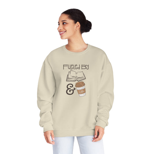 Fueled by Books and Coffee Sweatshirt,  Book Lover Gift Women,  SweatShirt for Women, Gift for Book Lovers, Sweaters for Women, Reading