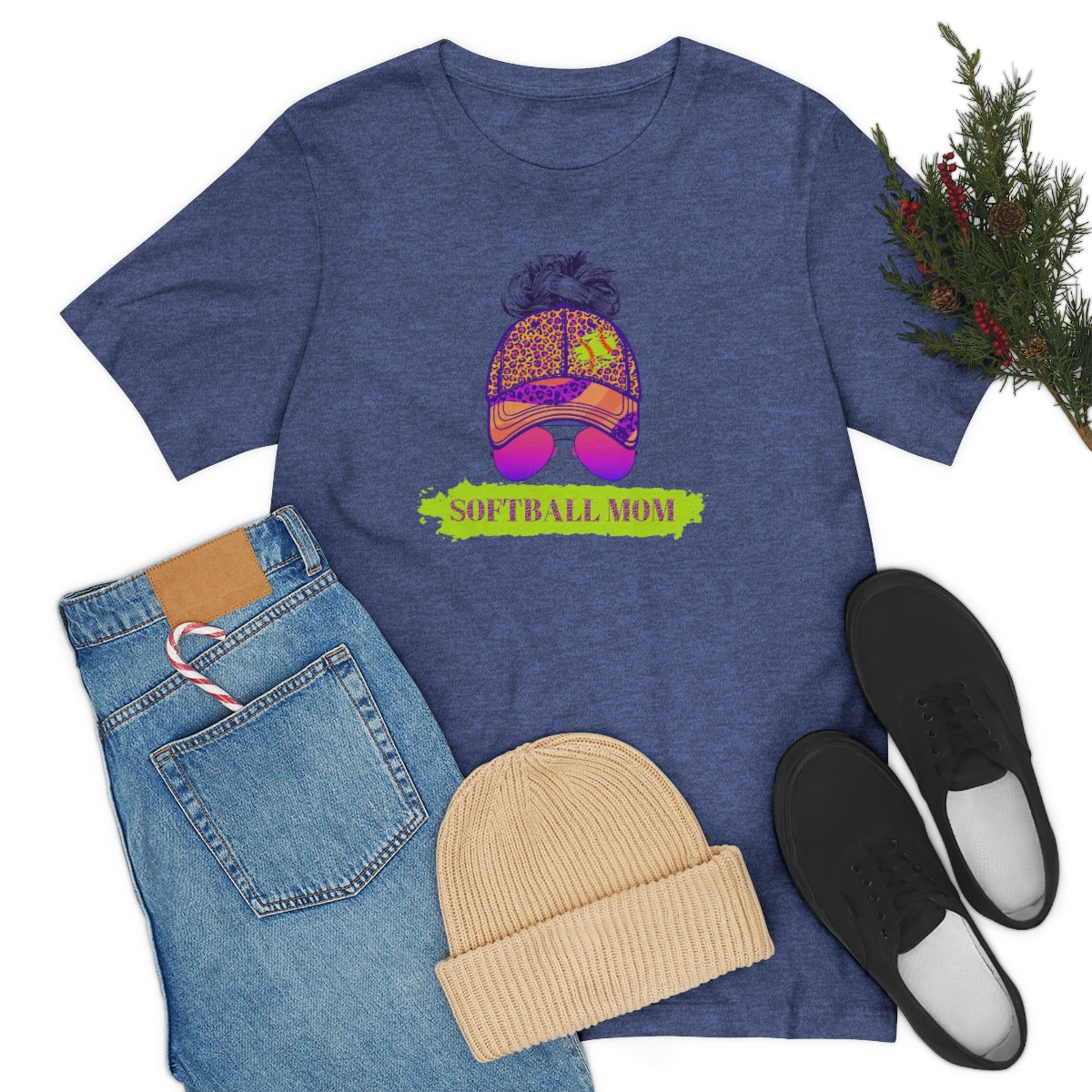 Color Pop Softball Mom Shirt | Softball tees | Women's softball Shirt | Cute softball shirts | Baseball Hat and Sunglasses | Team gifts