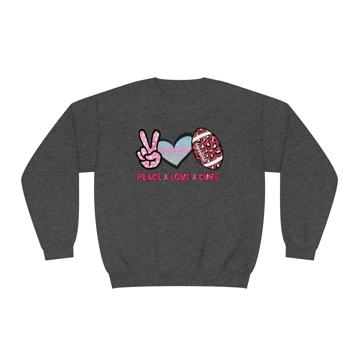 Breast Cancer Sweatshirt | Pink Ribbon Sweatshirt | Breast Cancer Awareness Sweatshirt | Football Sweatshirt | Fundraiser Crewneck