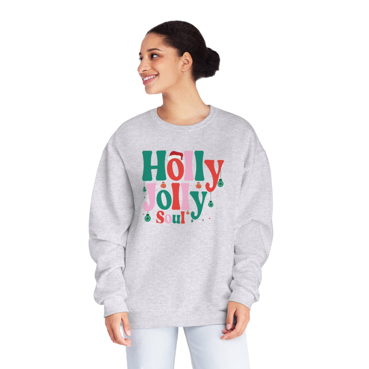 Holly Jolly Soul Christmas NuBlend® Fleece Crewneck Sweatshirt