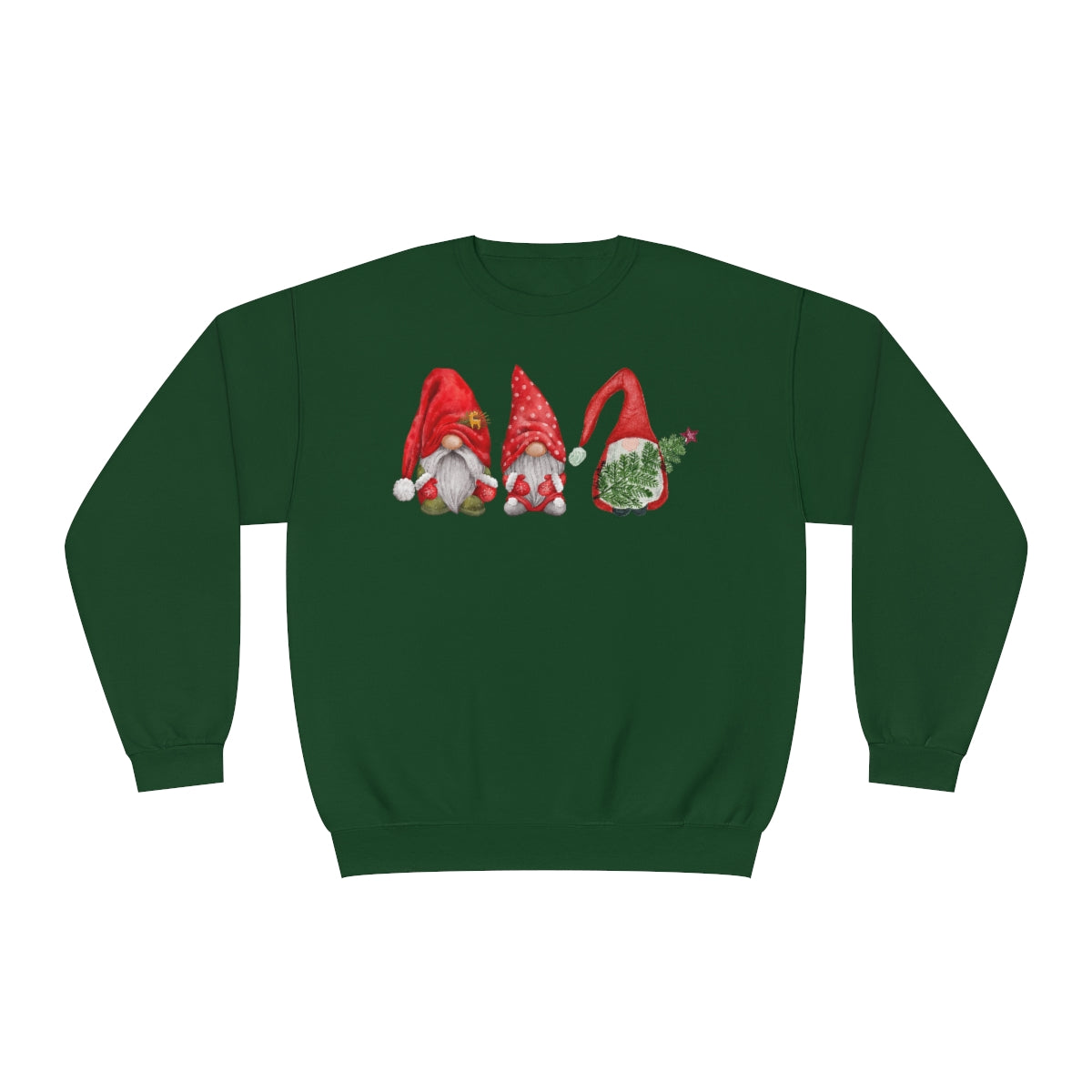 Santa Watercolor Gnomes Christmas Sweatshirt, Christmas Sweatshirt, Christmas Gnomes Shirt, Holiday Shirt