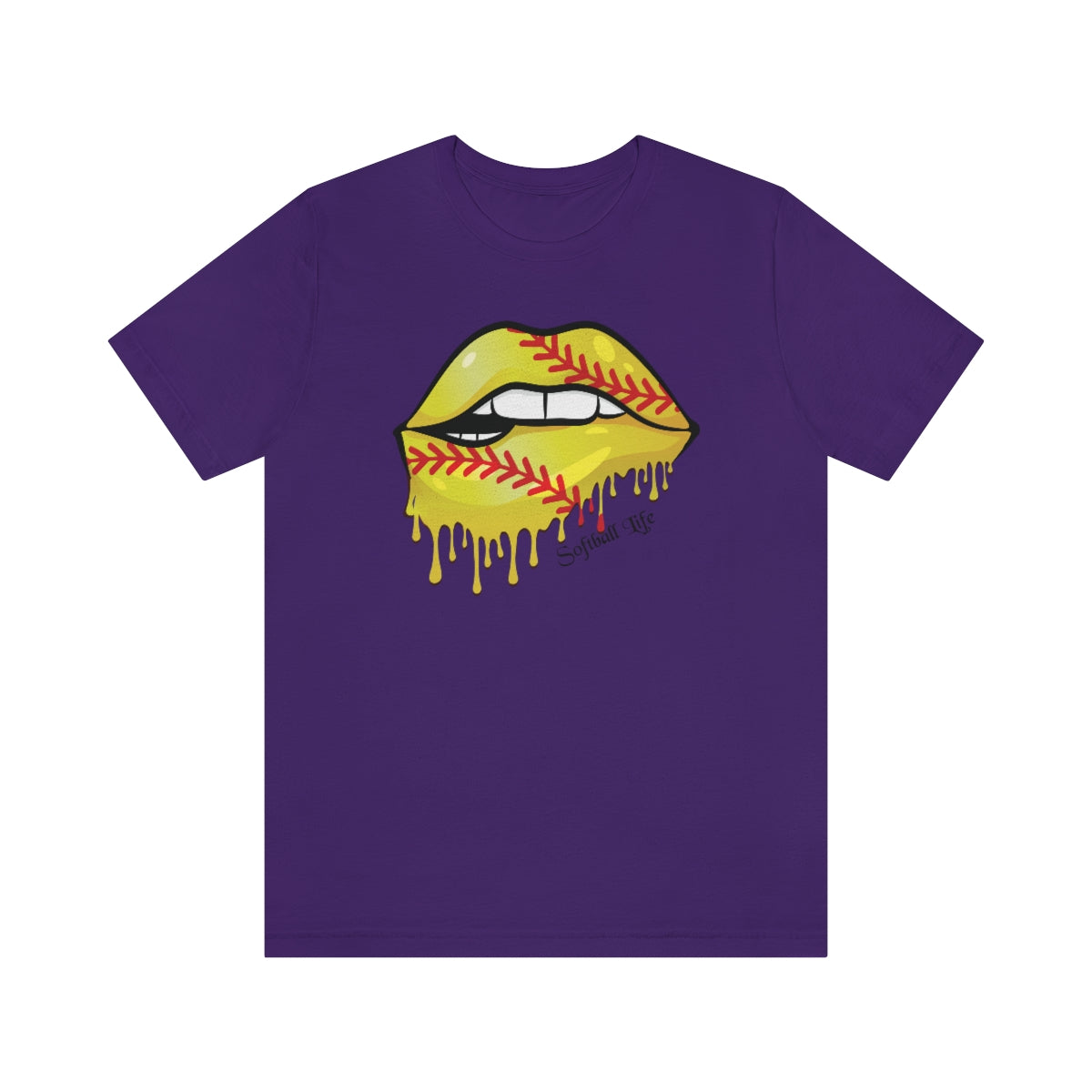 Softball Lips Softball Mom Tshirt | Softball tees | Women's softball Shirt | Cute softball shirts | Dripping Lips | Team gifts