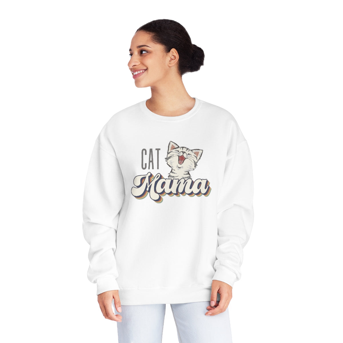 Cat Mama, Cat Lovers, Women's Cat Sweatshirt Sizes S - 3XL