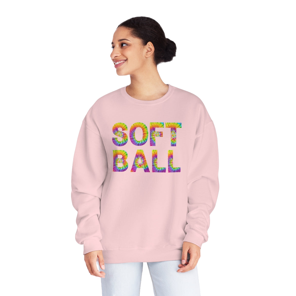 Softball Sweatshirt, Tie Dye Softball Shirt, Softball Mom Shirt, Softball Vibes, Women's Sweatshirt, Softball Game Sweatshirt