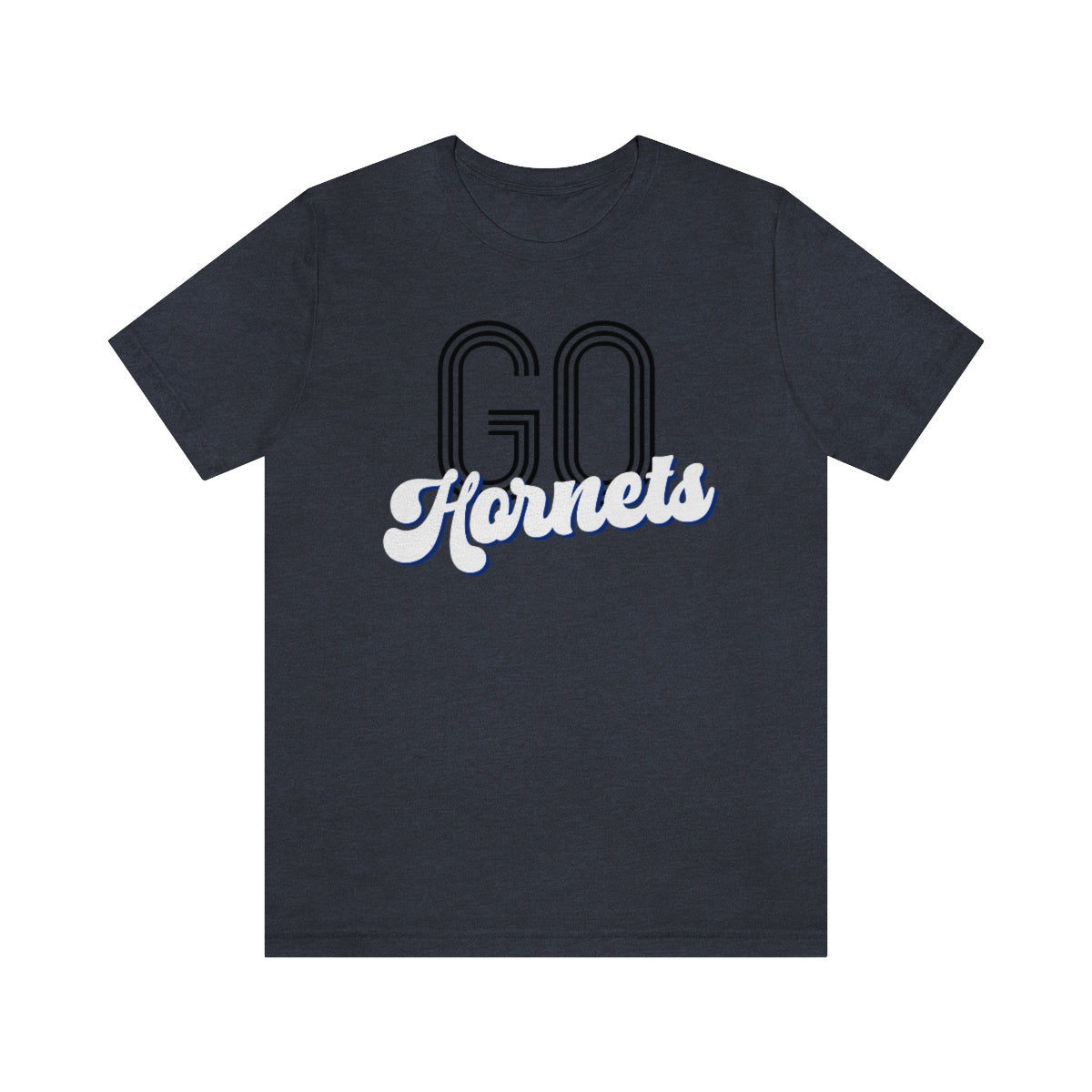 Go Hornets Retro Text - Bella + Canvas T Shirt - Sizes S - 3XL