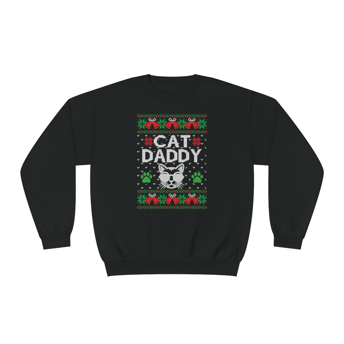 Cat Daddy Christmas Sweatshirt, Cat Lovers, Women's Cat Sweatshirt Sizes S - 3XL