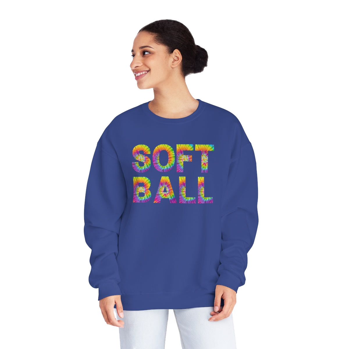 Softball Sweatshirt, Tie Dye Softball Shirt, Softball Mom Shirt, Softball Vibes, Women's Sweatshirt, Softball Game Sweatshirt