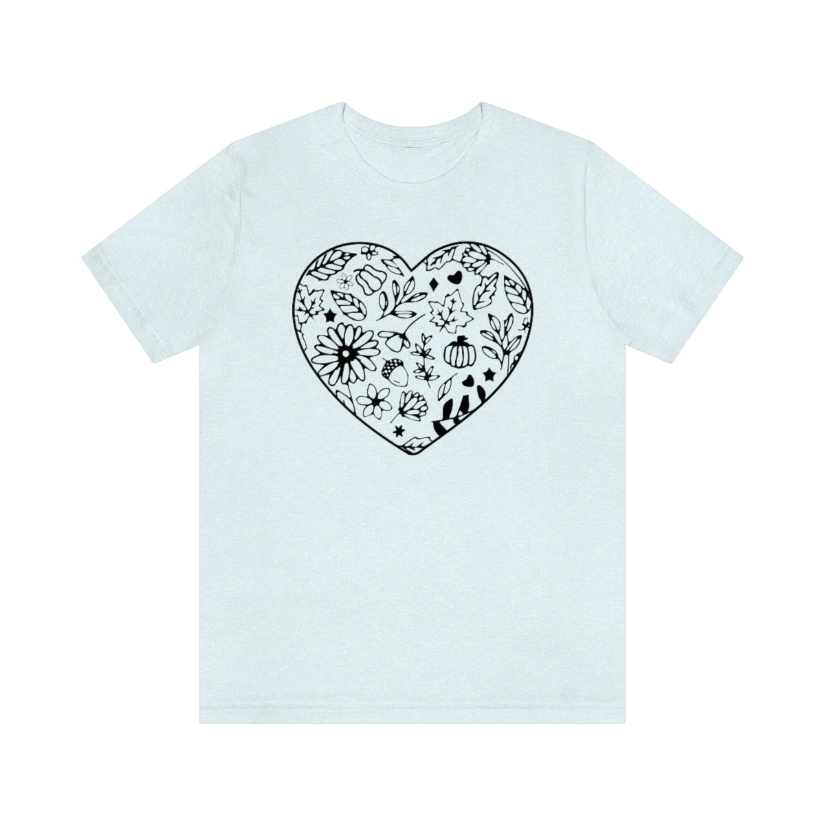 Women's Fall Heart Shirt - Bella + Canvas T Shirt - Sizes S - 3XL