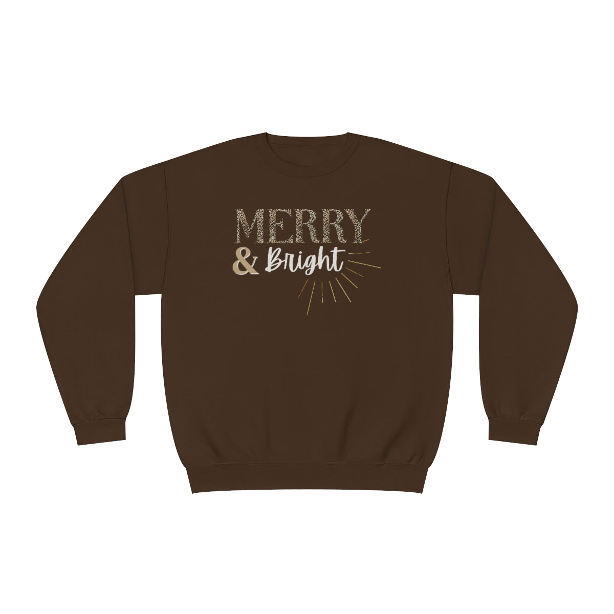 Merry and Bright Christmas Sweatshirt, Leopard Christmas Shirt, Holiday Sweatshirt, Merry Christmas Sweatshirt, Christmas Family Sweatshirt