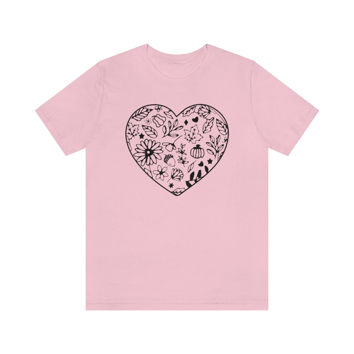 Women's Fall Heart Shirt - Bella + Canvas T Shirt - Sizes S - 3XL