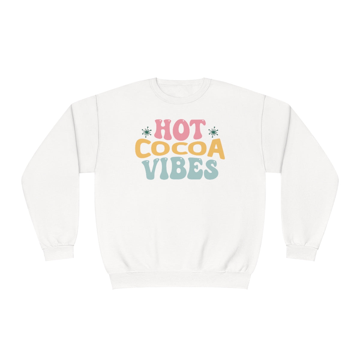 Hot Cocoa Vibes Hippie Christmas Sweatshirt, Christmas Shirts for Women, Shirts for Christmas