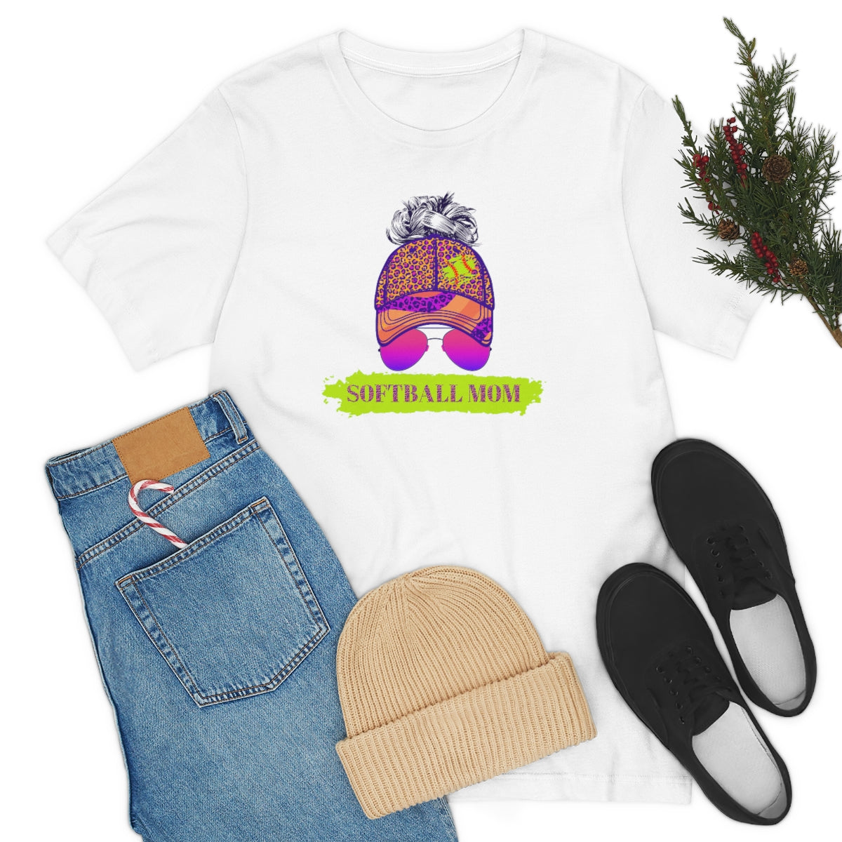 Color Pop Softball Mom Shirt | Softball tees | Women's softball Shirt | Cute softball shirts | Baseball Hat and Sunglasses | Team gifts