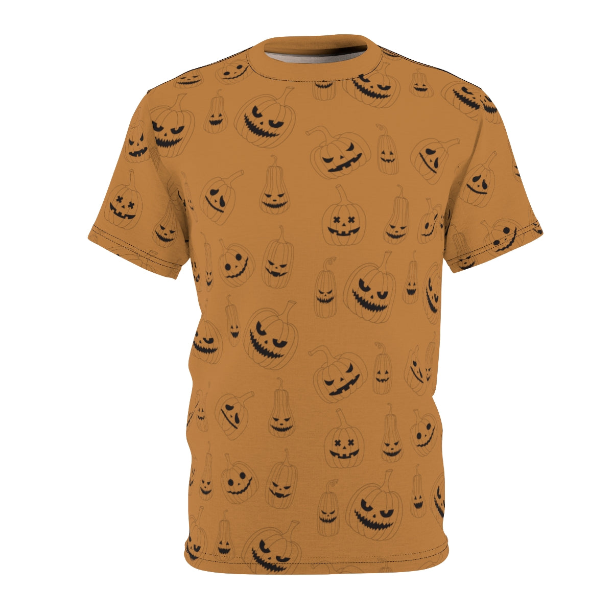 Halloween Pattern All Over Print Shirt | Jack-o-lantern | Spooky Halloween Shirt | Unisex AOP Shirt | Pumpkin Shirt | Halloween Shirt