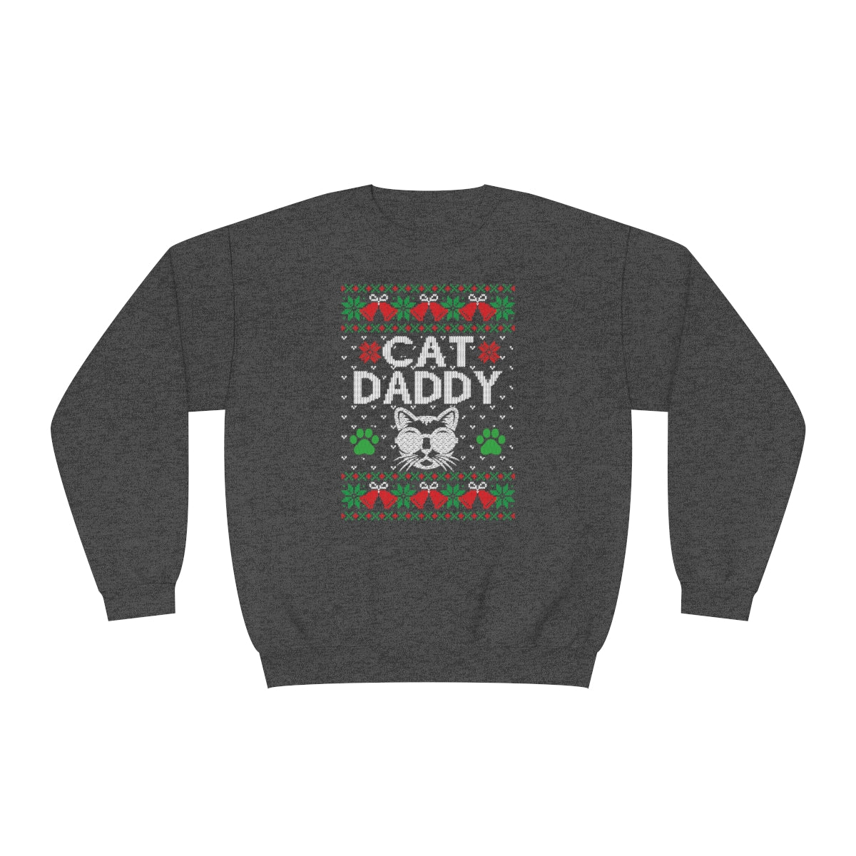 Cat Daddy Christmas Sweatshirt, Cat Lovers, Women's Cat Sweatshirt Sizes S - 3XL