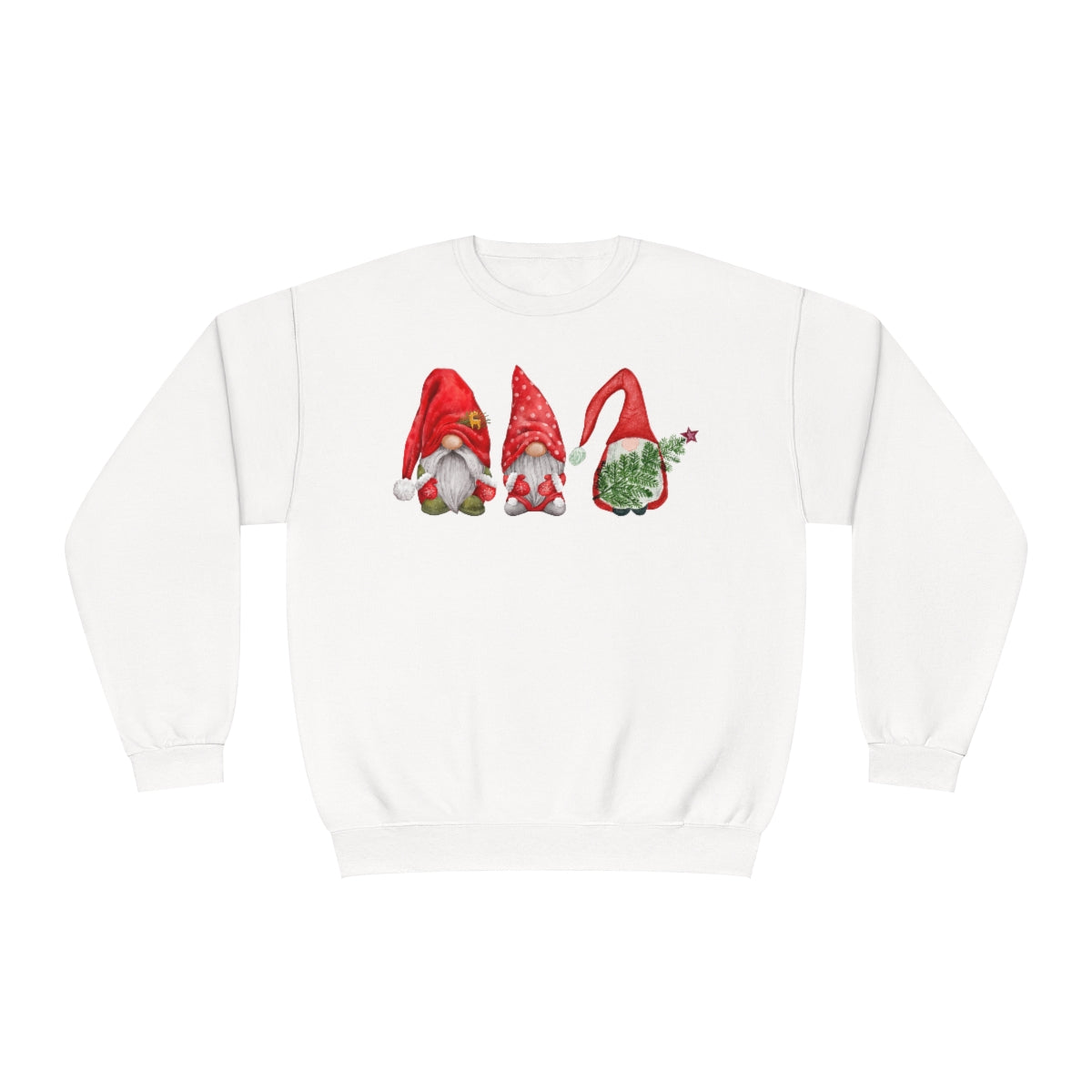 Santa Watercolor Gnomes Christmas Sweatshirt, Christmas Sweatshirt, Christmas Gnomes Shirt, Holiday Shirt