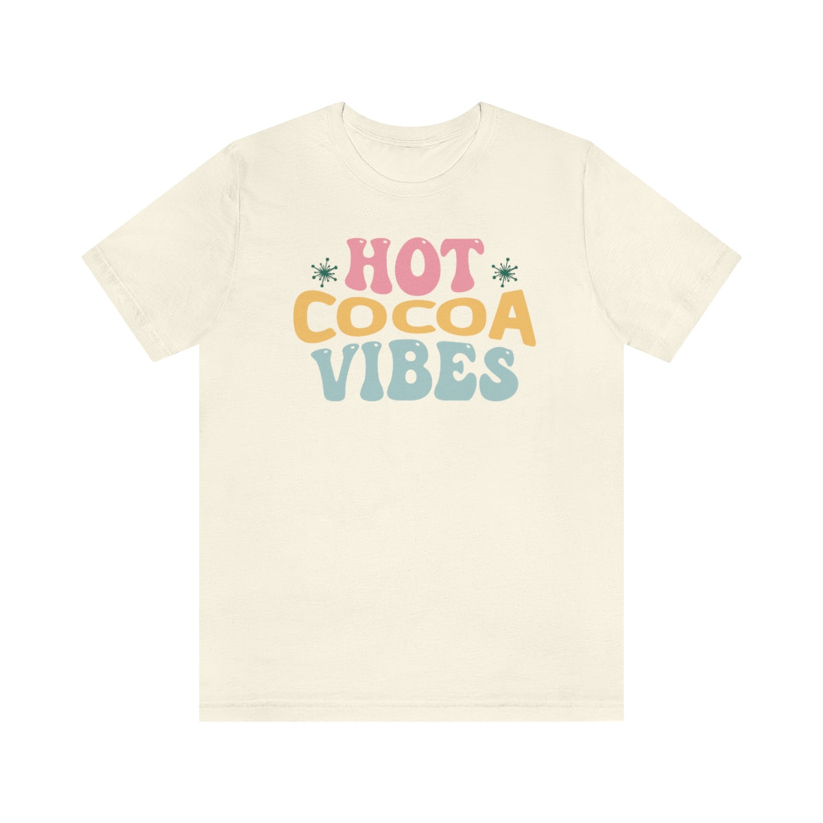 Hot Cocoa Vibes Hippie Christmas Tshirt, Christmas Shirts for Women, Christmas Tee, Shirts for Christmas