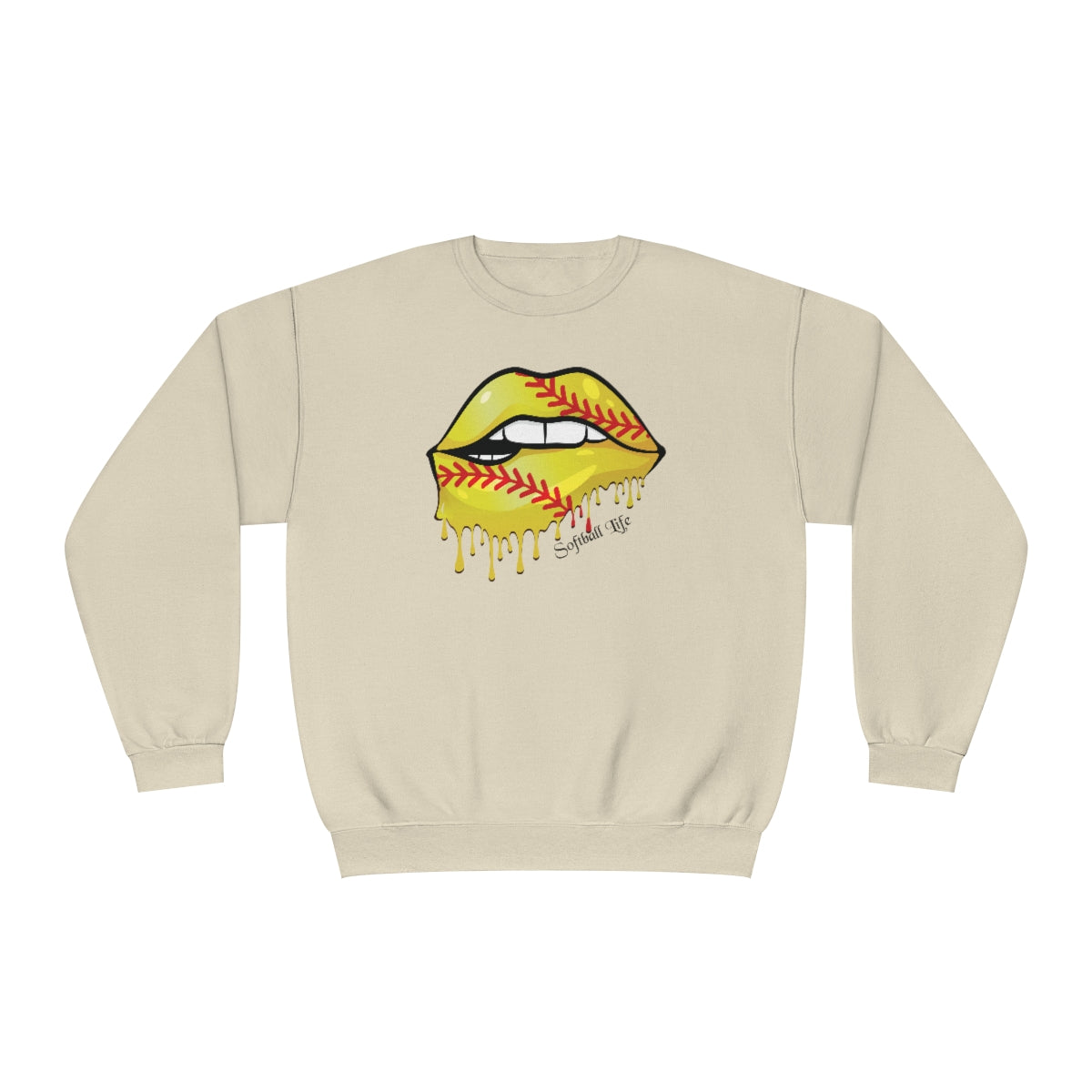 Softball Lips Softball Mom Sweatshirt | Softball tees | Women's softball Shirt | Cute softball shirts | Dripping Lips | Team gifts