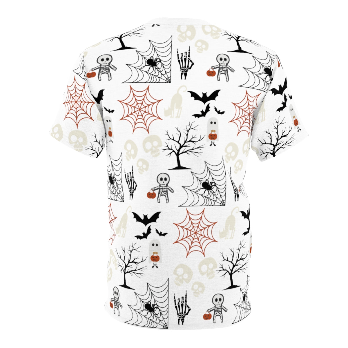 Halloween Pattern All Over Print Shirt | Spider Web | Spooky Halloween Shirt | Unisex AOP Shirt | Ghost Shirt | Skeleton Shirt |