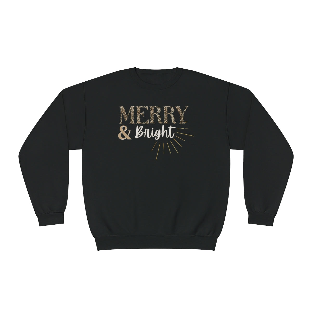 Merry and Bright Christmas Sweatshirt, Leopard Christmas Shirt, Holiday Sweatshirt, Merry Christmas Sweatshirt, Christmas Family Sweatshirt